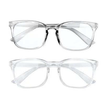 Ergonomic Bluelight Blocking Glasses for Women & Men, Square Frame, Flexible Fit, 99% Blue Lights Blockage