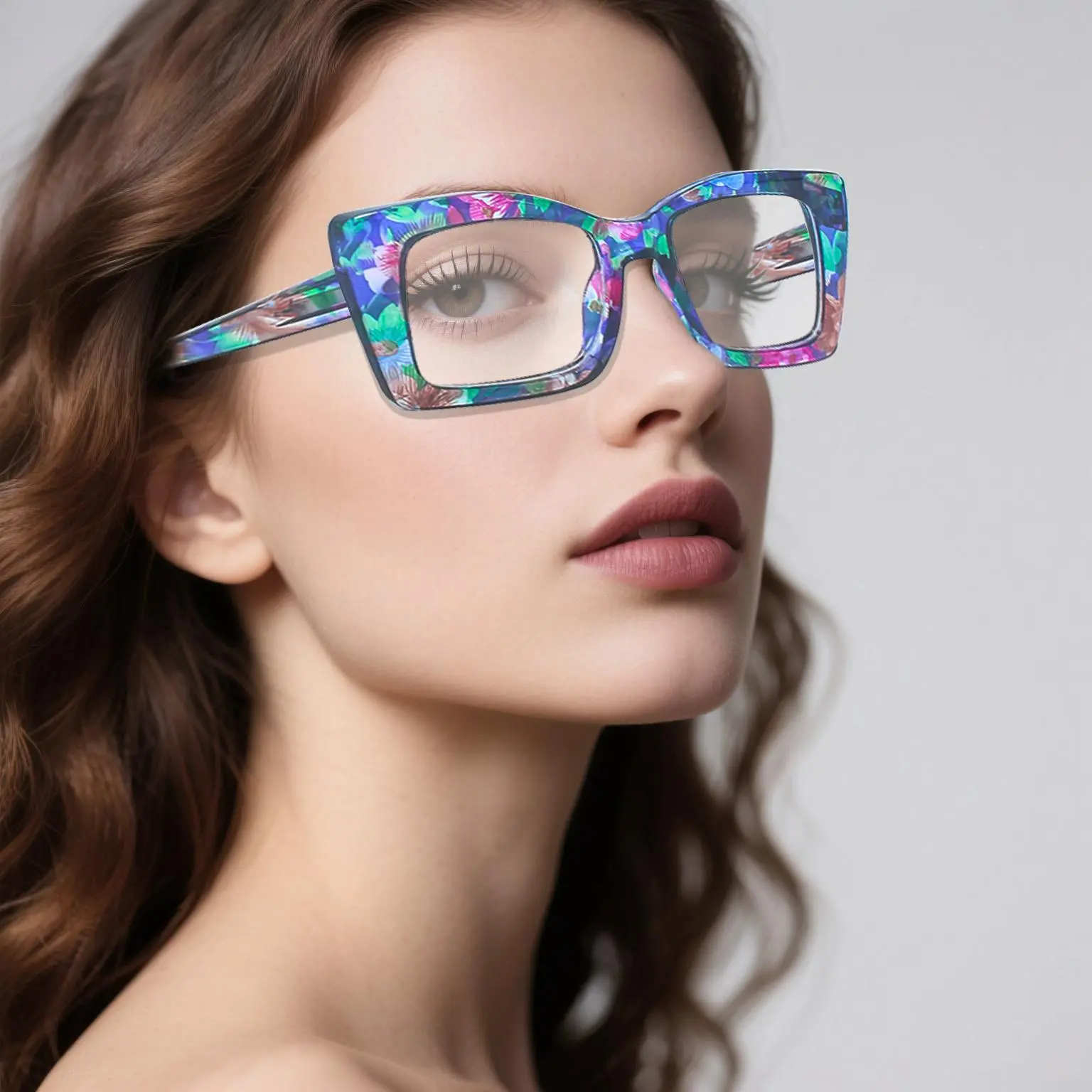 Trendy Large Frame Anti- Light Reading Glasses, Fashion Eyeglasses for Women & Men, Fashion Eyeglasses for Work