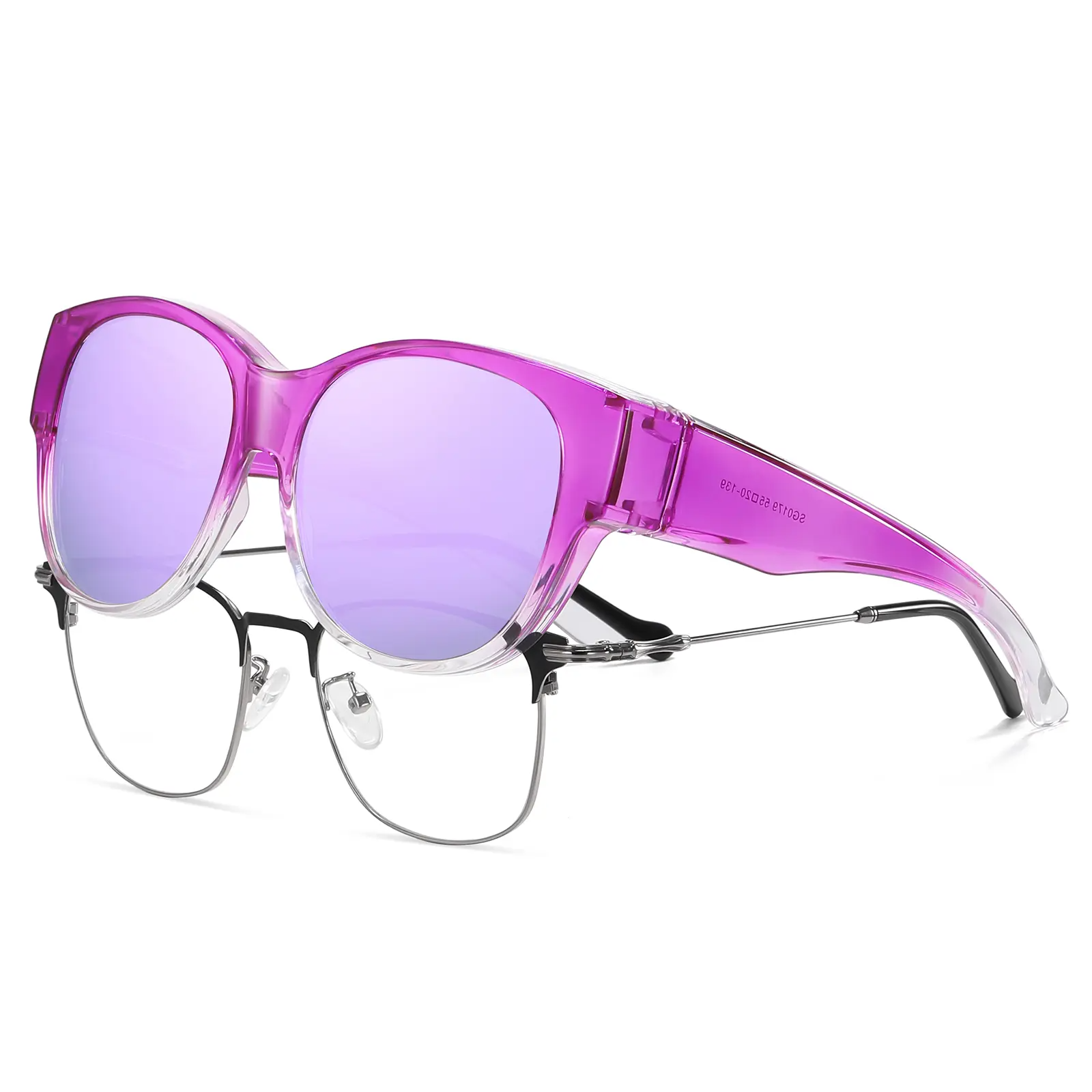 Women's Fit Over Glasses Polarized Sunglasses - Street Style, Trendy Casual, Statement Frame, Durable & Lightweight