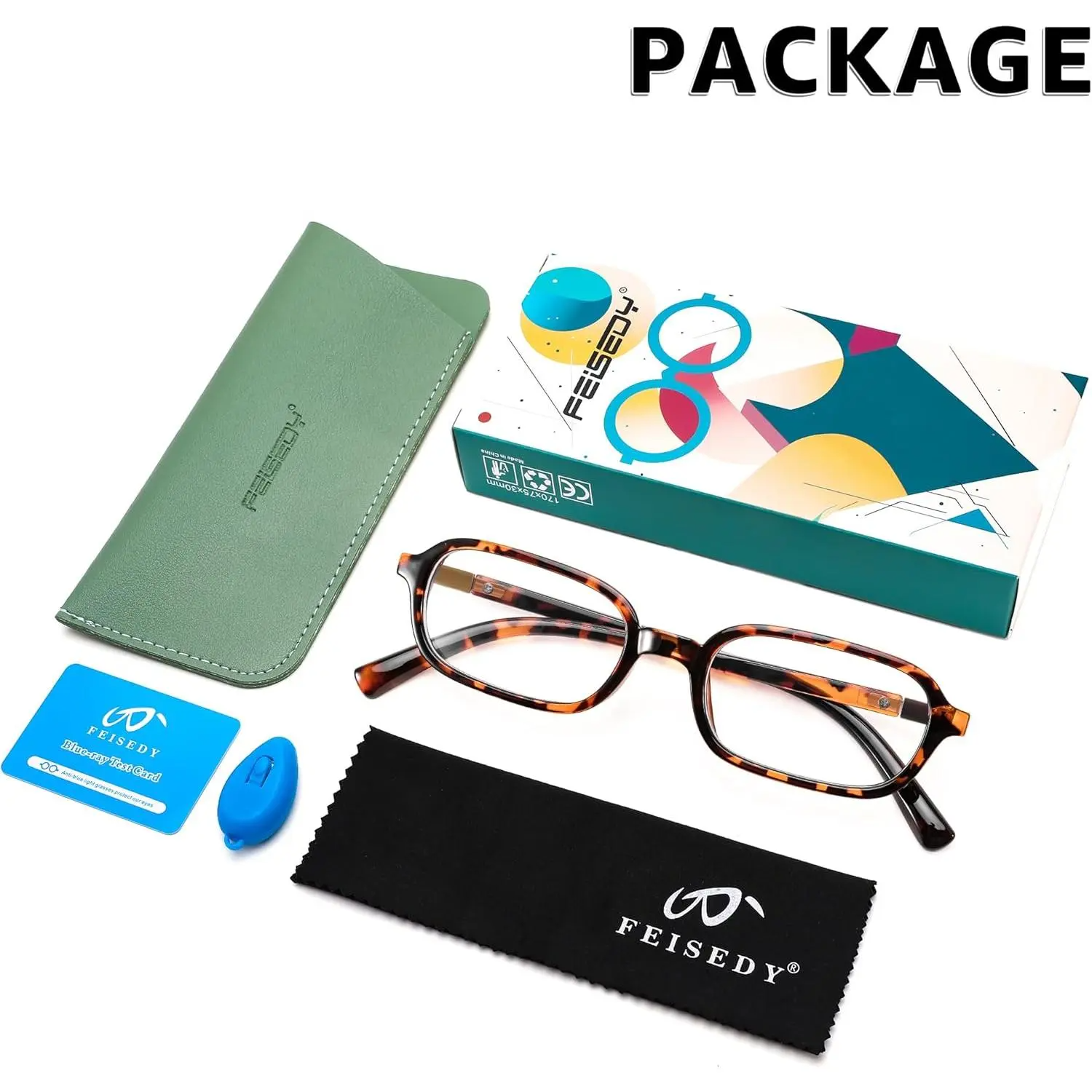 Fashion Rectangular Blue Light Glasses for Women Retro Small Frames Vintage Trendy 90s Square Eyeglasses