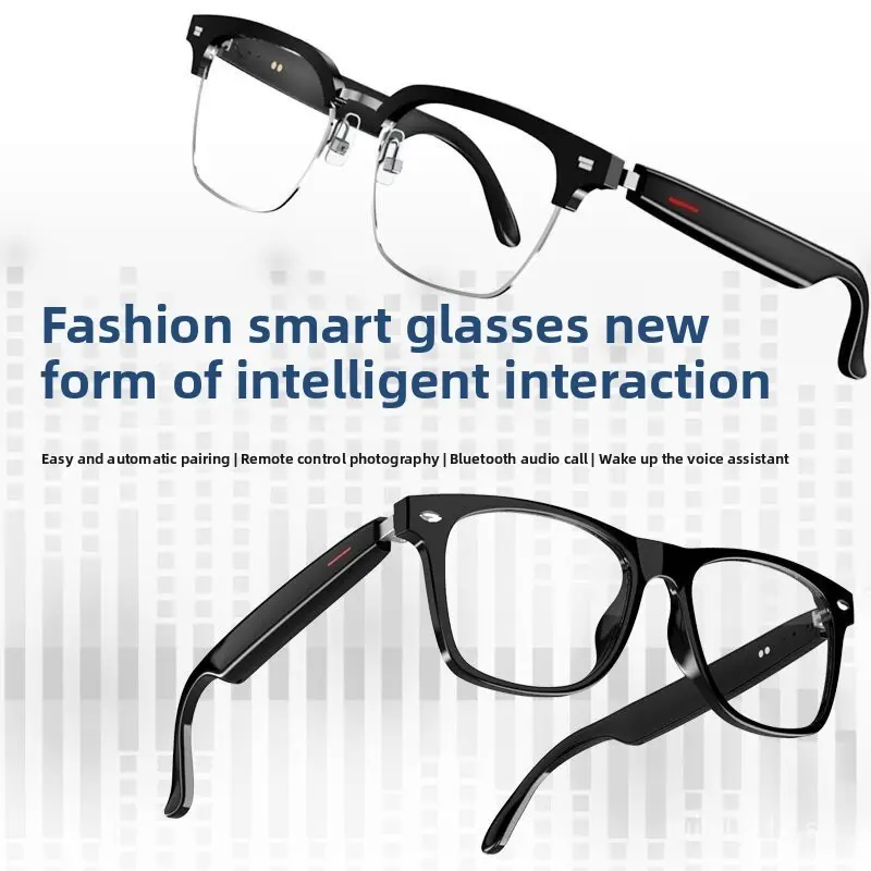 1Pcs AI Smart Bluetooth Glasses with Real-Time 100+ Language Translation, UV Protection, Voice Control & Hands-Free Call for Travel