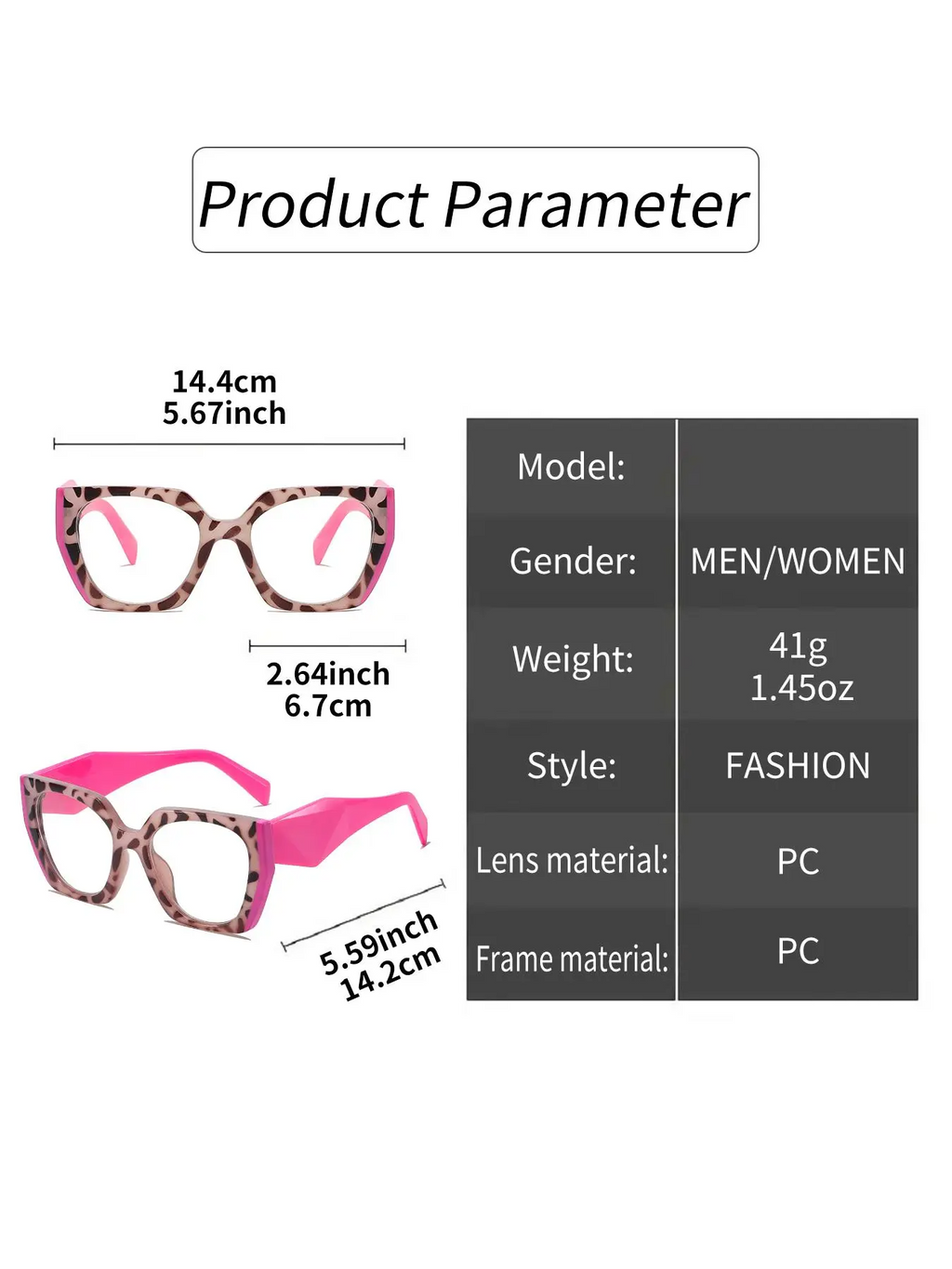 Simple Eyeglasses for Everyday Use, Basic Geometric Frame Eyeglasses for Women & Men