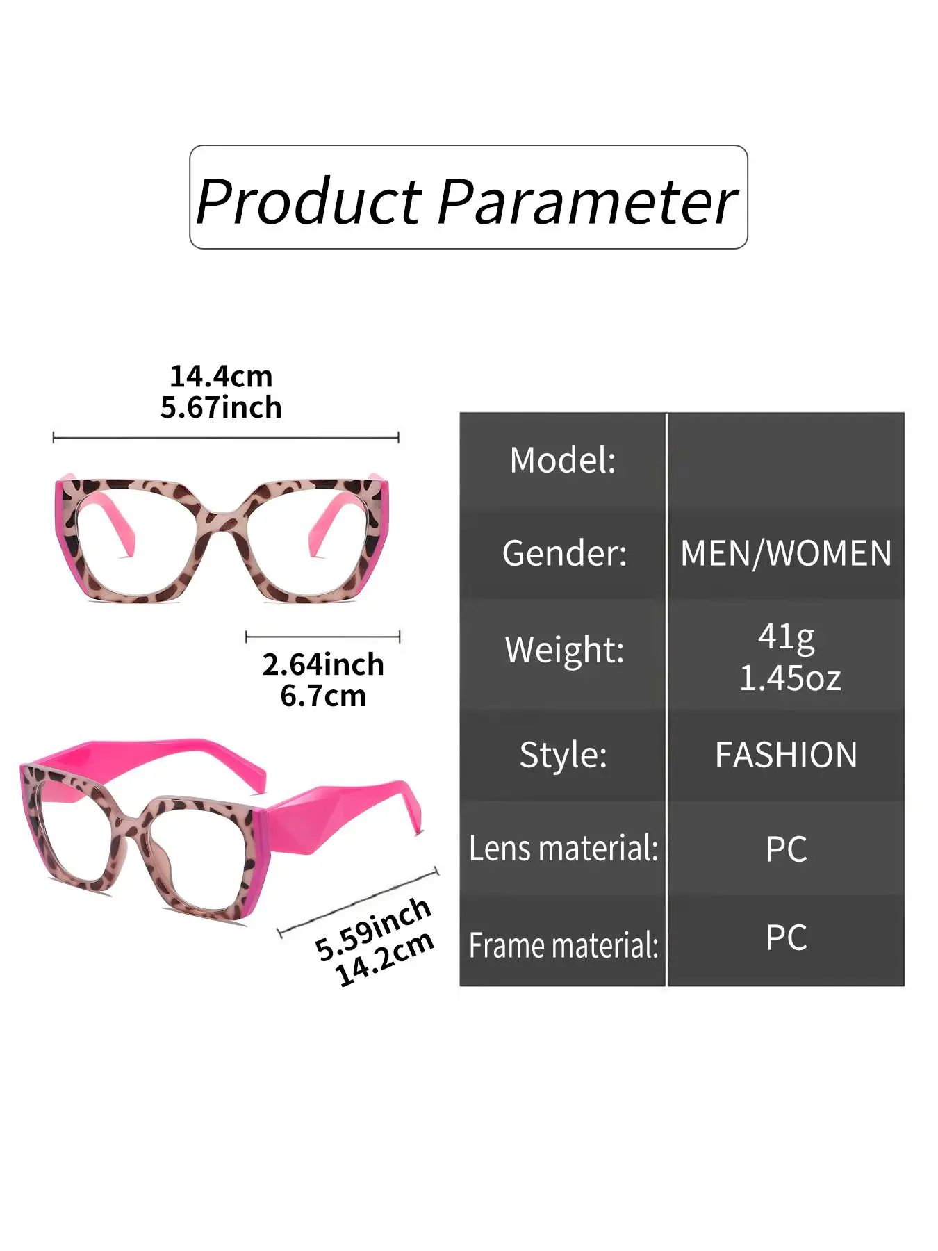 Simple Eyeglasses for Everyday Use, Basic Geometric Frame Eyeglasses for Women & Men