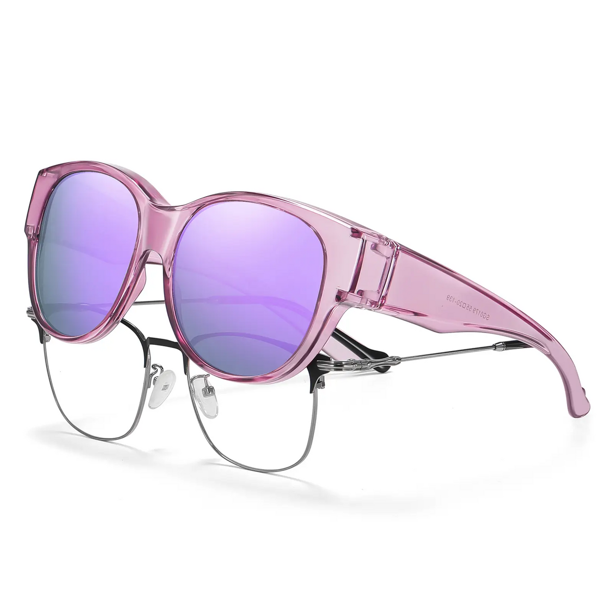 Women's Fit Over Glasses Polarized Sunglasses - Street Style, Trendy Casual, Statement Frame, Durable & Lightweight