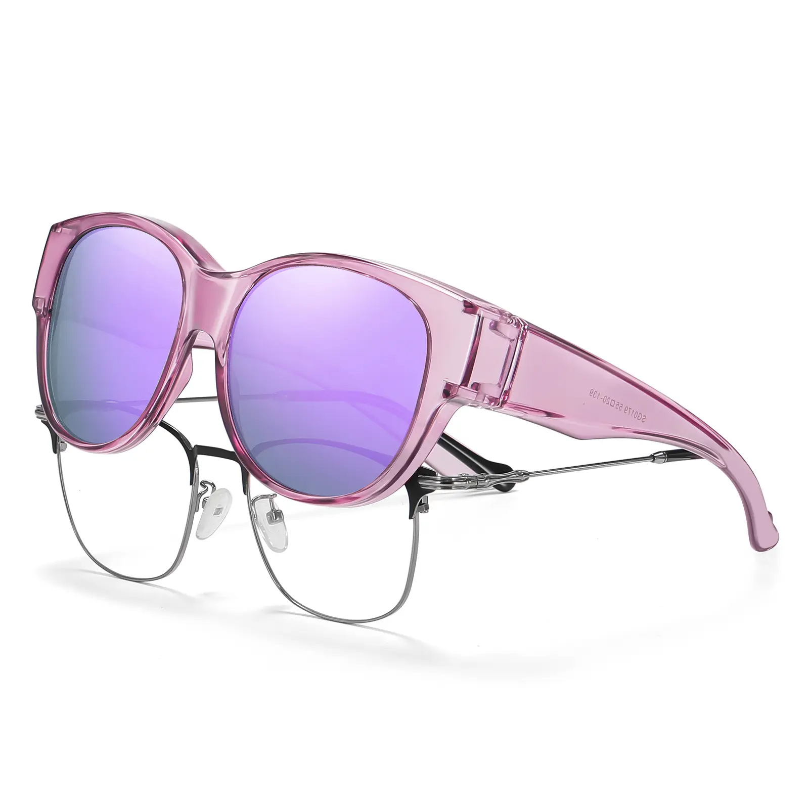 Women's Fit Over Glasses Polarized Sunglasses - Street Style, Trendy Casual, Statement Frame, Durable & Lightweight