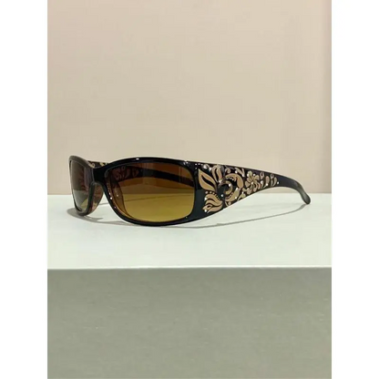 2-Pack Vintage Sunglasses with Rhinestone Accents Tinted PC Frames for Women