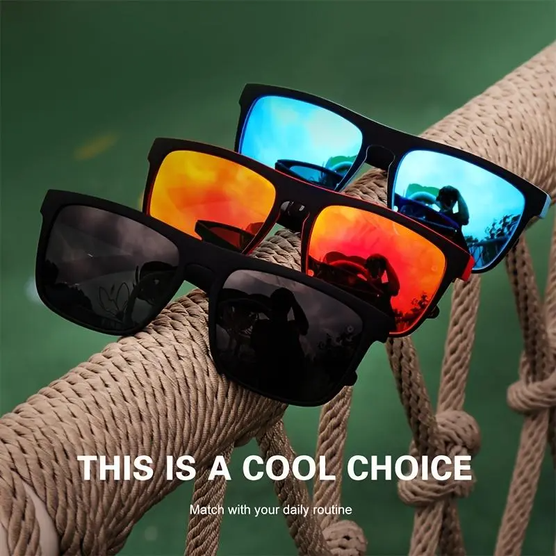 4-Pack Fashion Vintage Square Polarized Sunglasses Men Women Driving Fishing Luxury Brand Designer Sun Glasses Driver's Eyewear UV400