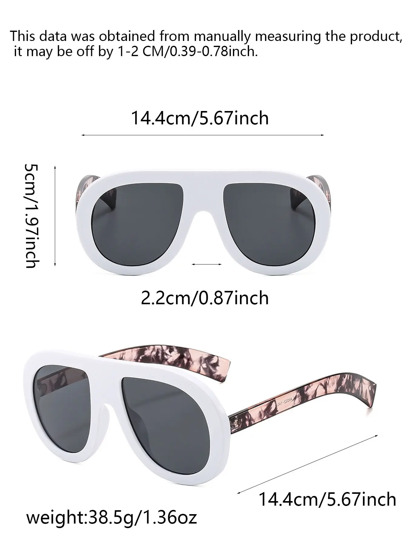 Women's Tinted Lens Sunglasses, Trendy Casual Ombre Gradient Lens Sunglasses for Everyday Use