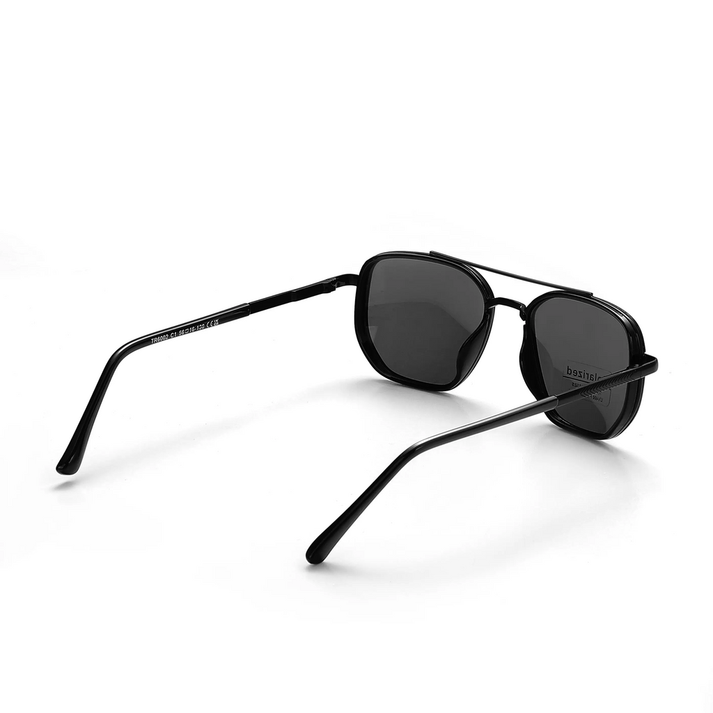 Unisex Geometric Frame Double Beam Sunglasses