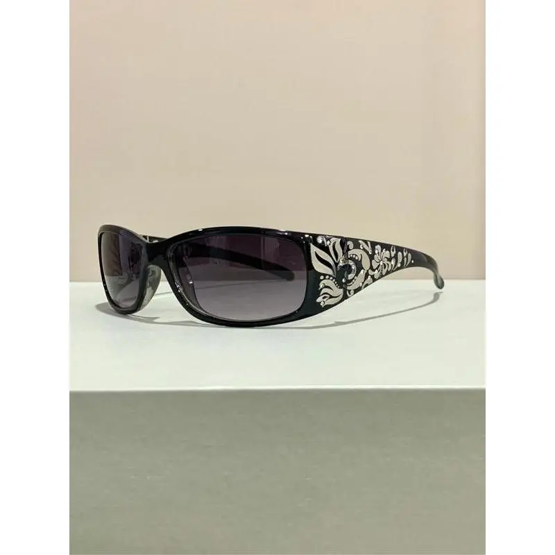 2-Pack Vintage Sunglasses with Rhinestone Accents Tinted PC Frames for Women