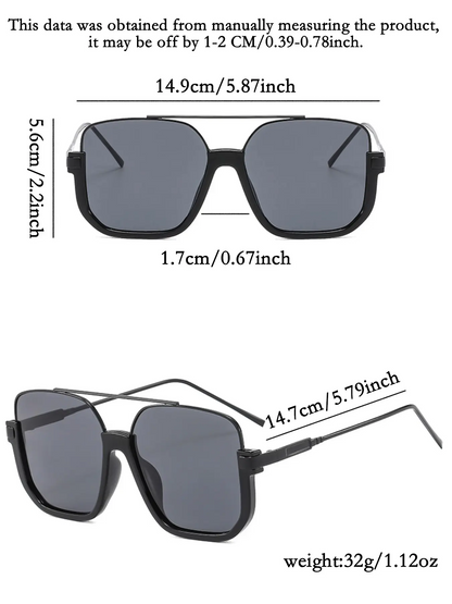 Unisex Fashionable All-match Tinted Lens Aviator Sunglasses, Vintage Trendy Sunglasses, Trendy Casual Sunglasses