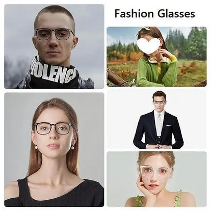 Ergonomic Bluelight Blocking Glasses for Women & Men, Square Frame, Flexible Fit, 99% Blue Lights Blockage