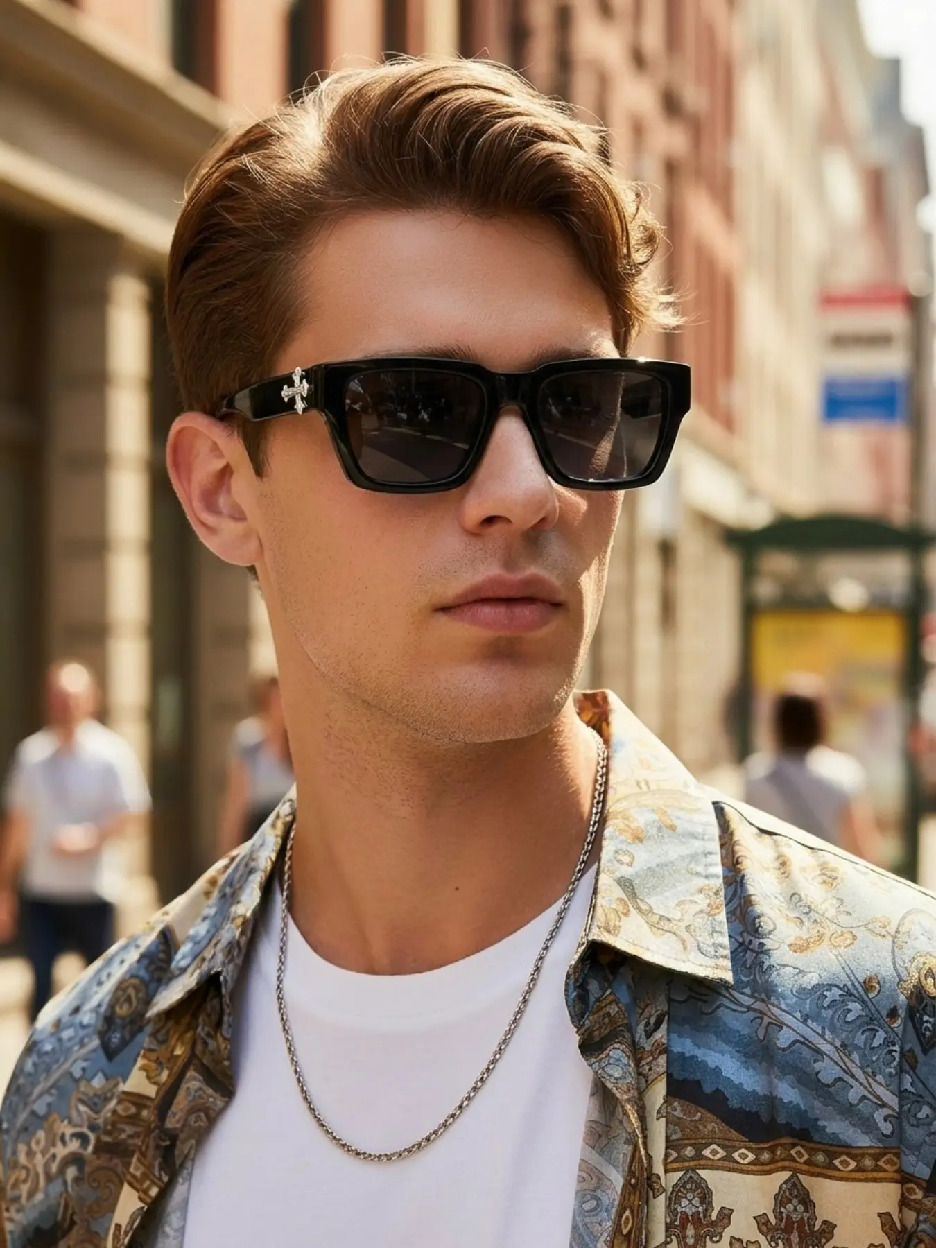 New Summer Street Style Square Frame Glasses, Unisex Fashionable Light Luxury Elegant Sunglasses for Rave Music Festival