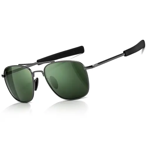 Men's Military Polarized Aviator Sunglasses UV400 Protection Unisex HD Lens