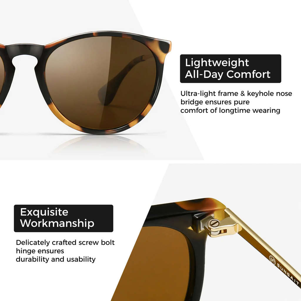 Vintage Tortoiseshell Sunglasses for Women Men Classic Retro Round Shades
