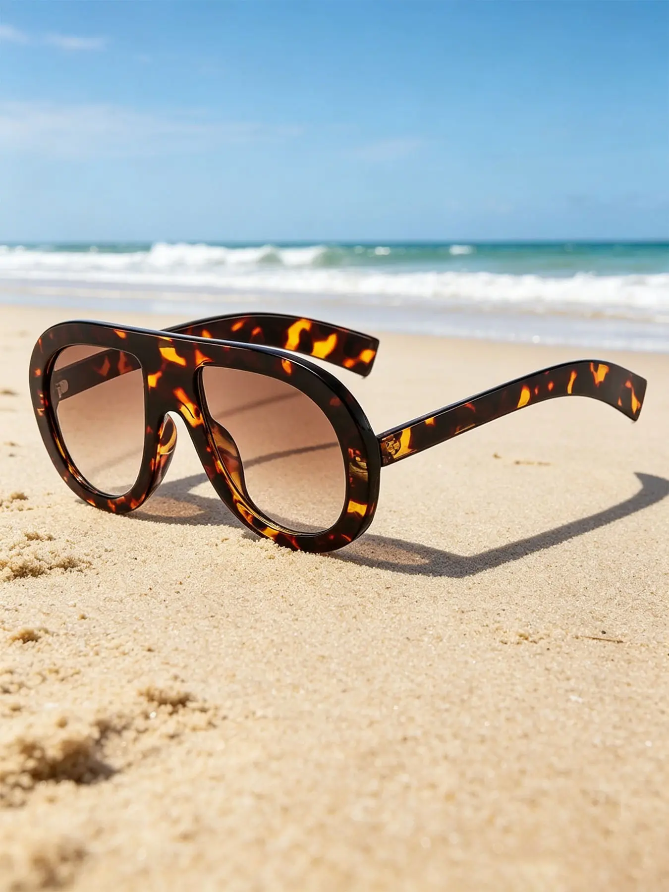 Women's Tinted Lens Sunglasses, Trendy Casual Ombre Gradient Lens Sunglasses for Everyday Use