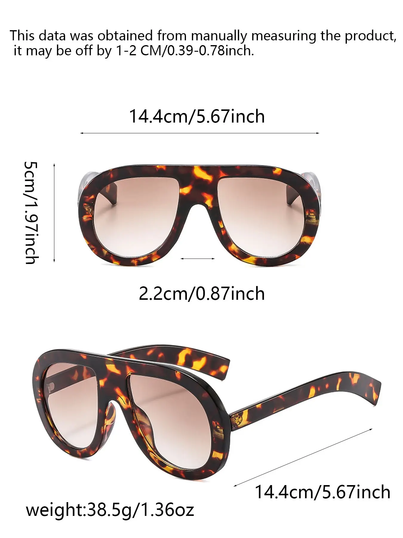 Women's Tinted Lens Sunglasses, Trendy Casual Ombre Gradient Lens Sunglasses for Everyday Use