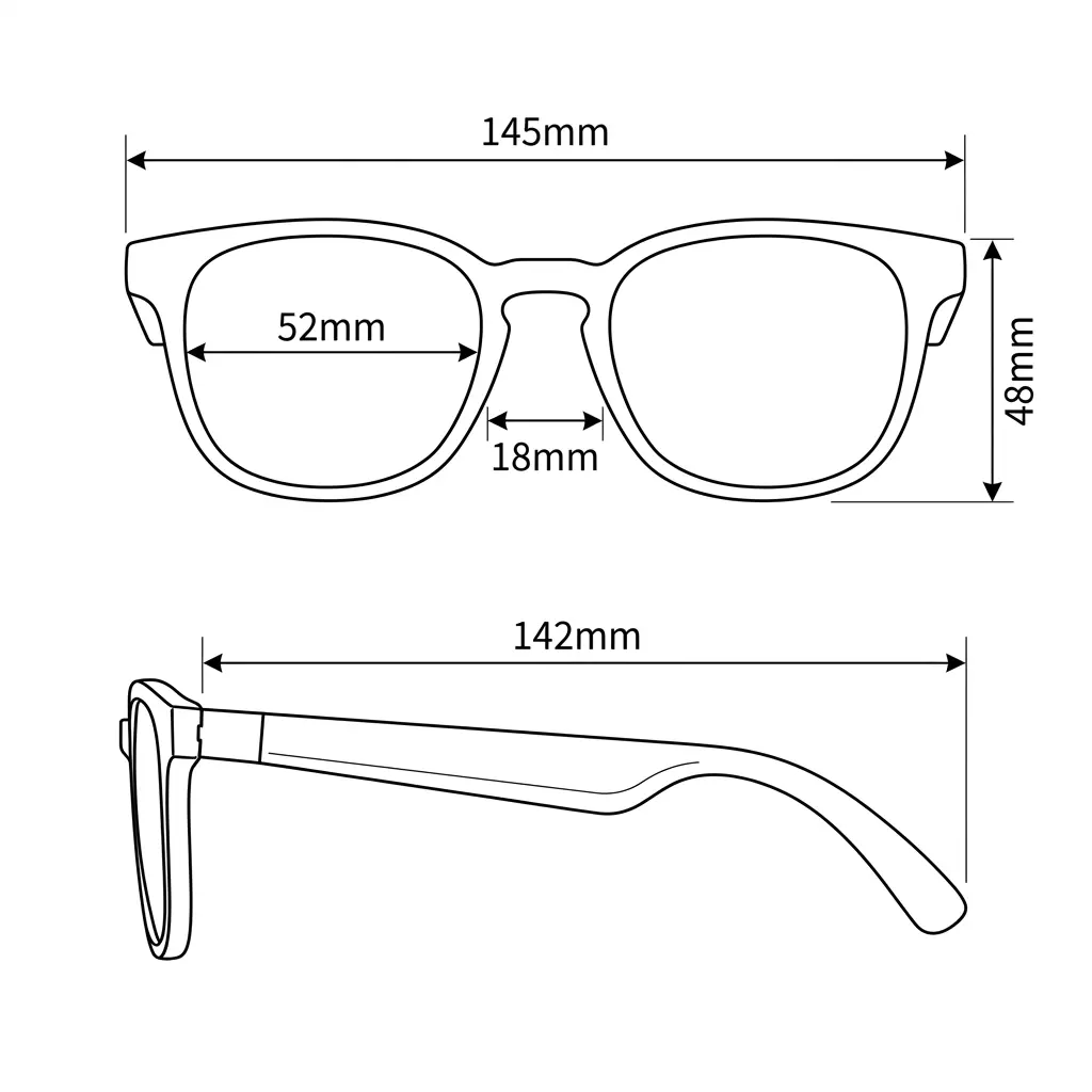 1Pcs AI Smart Camera Glasses POV Video Recording & 160+ Languages Real-Time Translation Bluetooth Audio Sunglasses – Hands-Free Vlogging Wearable for Travel Outdoor Content Creator Gift