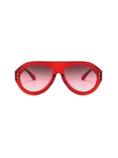 Women's Oversized Sporty Fashion Sunglasses, Metal Hinges, Y2K Style