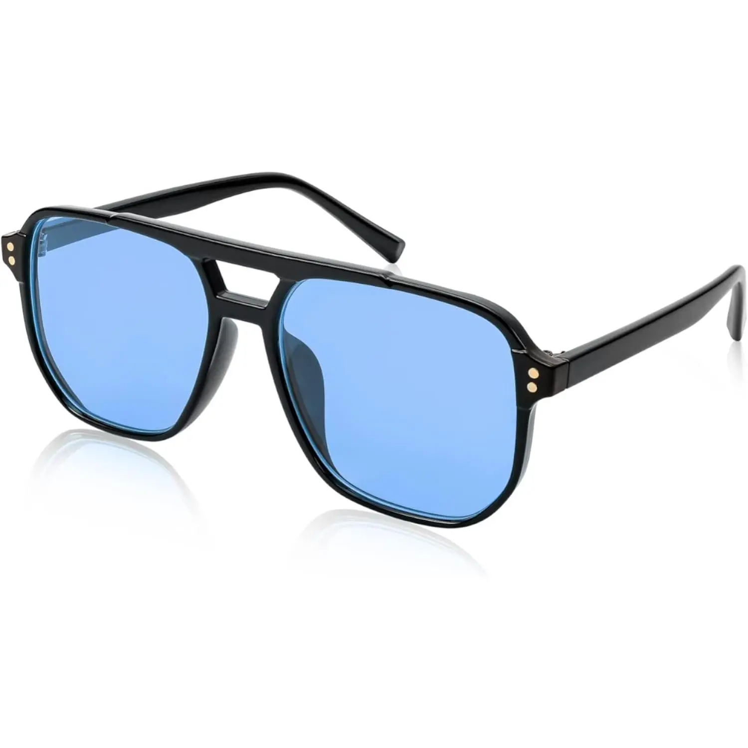 Retro Square Sunglasses Women Men 70s Vintage Trendy Plastic Frame Sun Glasses