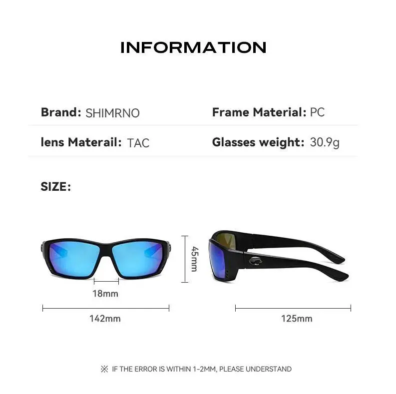 UV400 protection - Polarized lenses - Stylish square design
