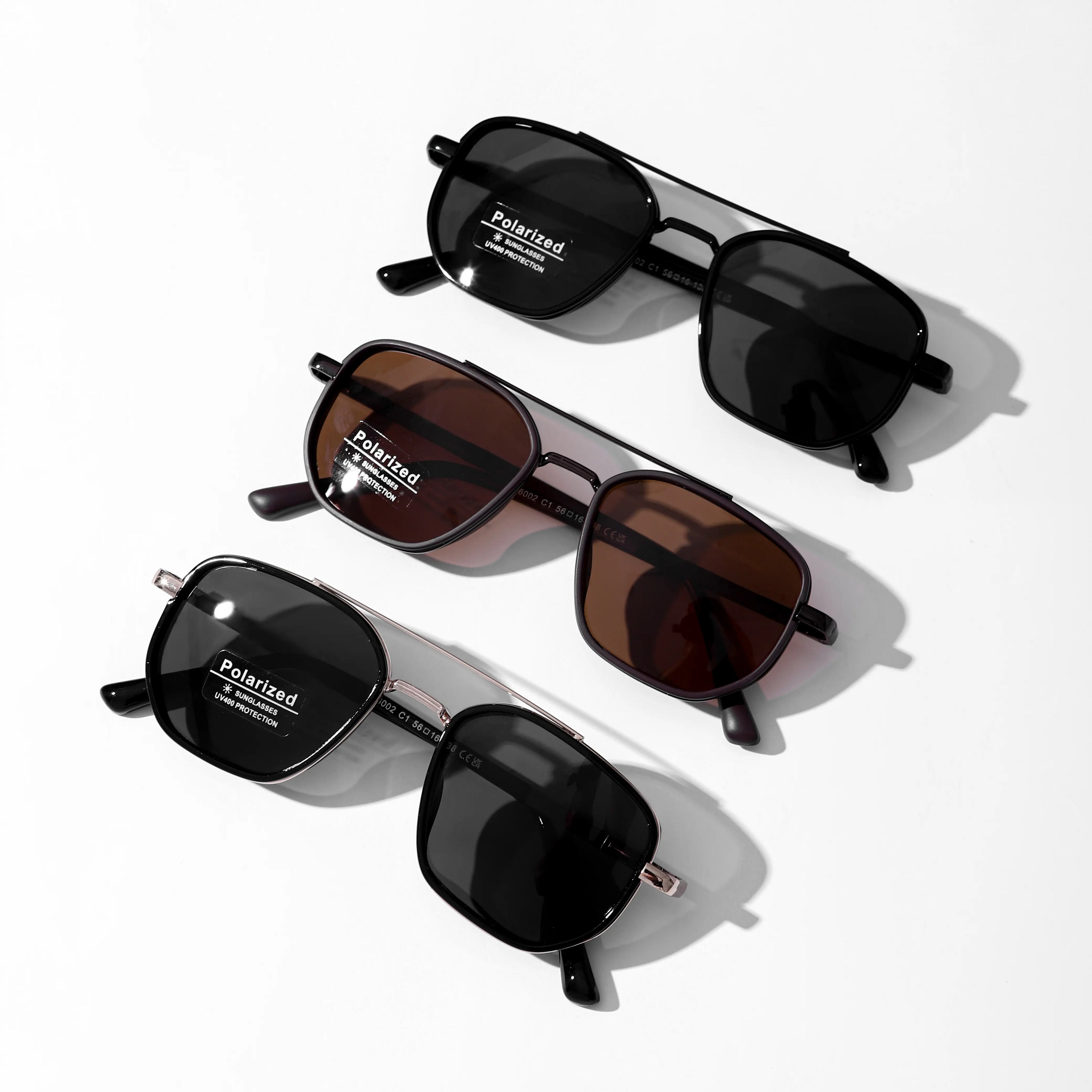 Unisex Geometric Frame Double Beam Sunglasses