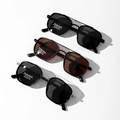 Unisex Geometric Frame Double Beam Sunglasses